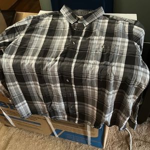 Xxl black and grey plaid long sleeve men’s shirt